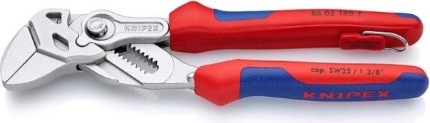 Клещи переставные KNIPEX 8605180T 180 мм со страховочным креплением [KN-8605180T]