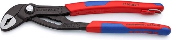 Клещи переставные KNIPEX "COBRA" 8702250T 250 мм со страховочным креплением [KN-8702250T]