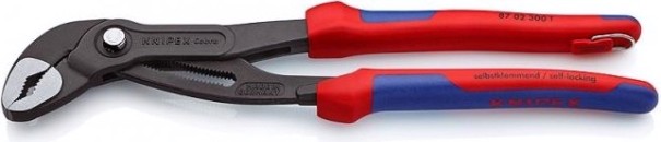 Клещи переставные KNIPEX "COBRA" 8702300T 300 мм со страховочным креплением [KN-8702300T]