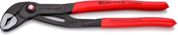 Клещи переставные KNIPEX "COBRA" 8721300SB 300 мм [KN-8721300SB]