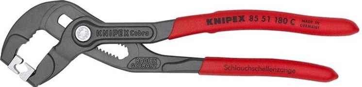 Клещи переставные KNIPEX для пружинных хомутов 8551180C 180 мм [KN-8551180C]
