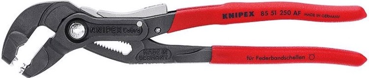 Клещи переставные KNIPEX для пружинных хомутов 8551250 AF 250 мм [KN-8551250AF]
