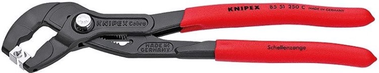 Клещи переставные KNIPEX для пружинных хомутов 8551250 C 250 мм [KN-8551250C]
