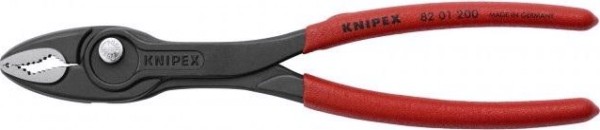 Клещи переставные TwinGrip KNIPEX 8201200 черненные, длина 200 мм, обливные рукоятки [KN-8201200]