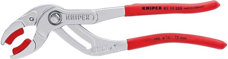 Клещи трубные KNIPEX 8113250 для труб диаметром от 10 до 75 мм [KN-8113250]