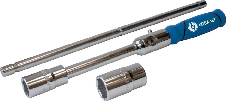 Ключ баллонный Кобальт 242-618 складной 17,19,21, 23мм, 1/2", cr-v