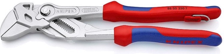 Ключ переставной KNIPEX 8605250TBK 250 мм, cr-v, хромированные рукоятки [KN-8605250TBK]