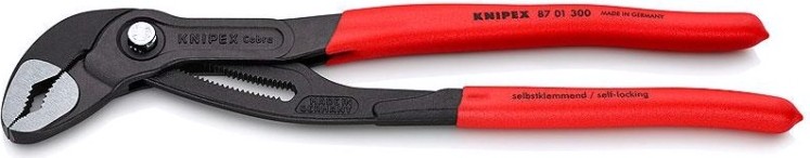Ключ переставной KNIPEX 8701300SB cobra 300 мм с фиксатором [KN-8701300SB]