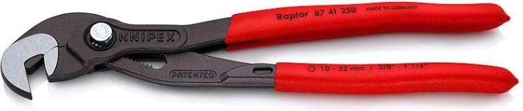 Ключ переставной KNIPEX 8741250SB raptor 250 мм. [KN-8741250SB]