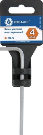 Ключ шестигранный Кобальт 649-769 угловой 4 мм cr-v