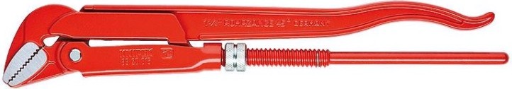 Ключ трубный рычажный KNIPEX 8320015 губки под углом 45° [KN-8320015]