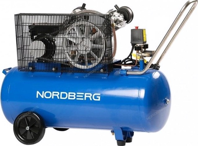 Компрессор поршневой NORDBERG NCE100/360 2х ременной, чугунная головка [ЦБ-00012049]