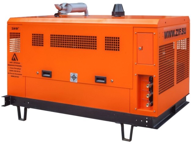 Компрессор винтовой передвижной дизельный ЗИФ ПВ-4/1,6 на раме в кожухе [ПК-00030706]