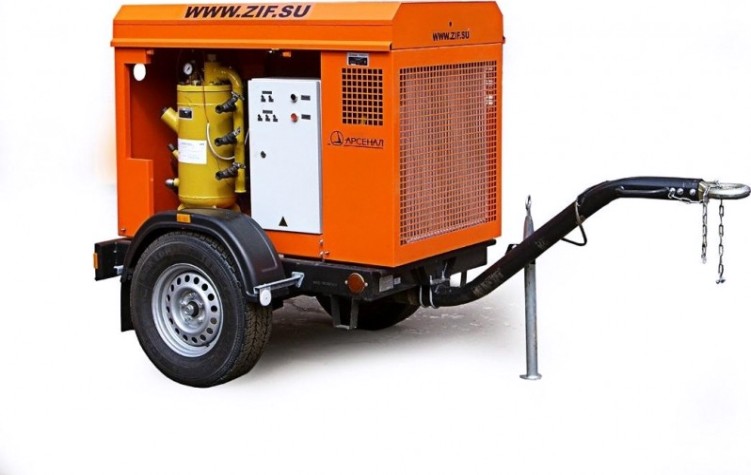 Компрессор винтовой передвижной электрический ЗИФ СВЭ-3/0,7 на колесах в кожухе [ЗИФ СВЭ-3/0,7п]