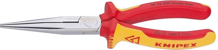 Круглогубцы диэлектрические KNIPEX 2616200 1000 V, 200 мм [KN-2616200]