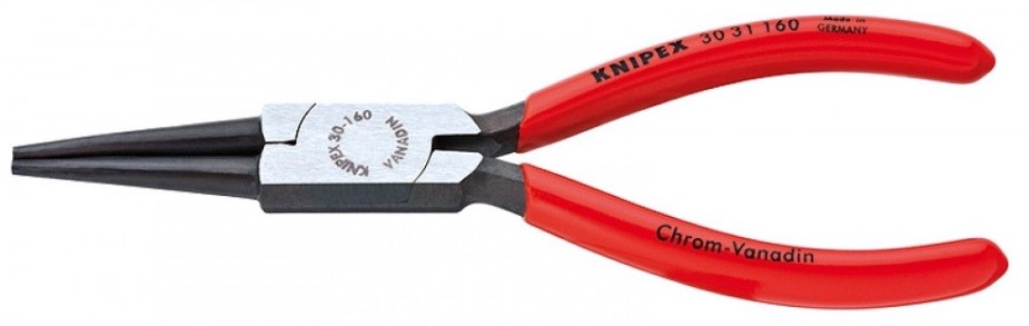Круглогубцы KNIPEX KN-3031160SB губки без насечек 41 мм, длина 160 мм