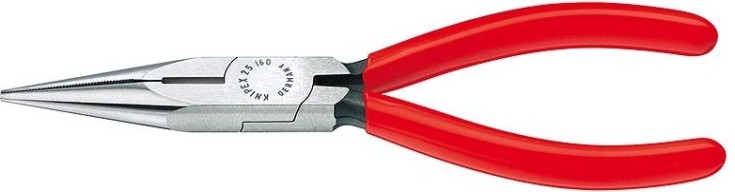 Круглогубцы с плоскими губками и режущими кромками KNIPEX 2501160 160 мм [KN-2501160]