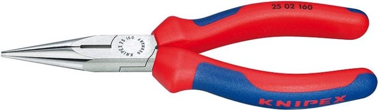 Круглогубцы с плоскими губками и режущими кромками KNIPEX 2502160 160 мм [KN-2502160]