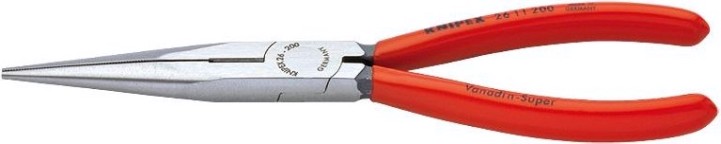 Круглогубцы с плоскими губками и режущими кромками KNIPEX 2611200 200 мм [KN-2611200]