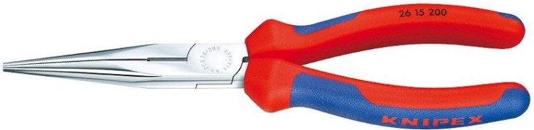 Круглогубцы с плоскими губками и режущими кромками KNIPEX 2615200 200 мм [KN-2615200]