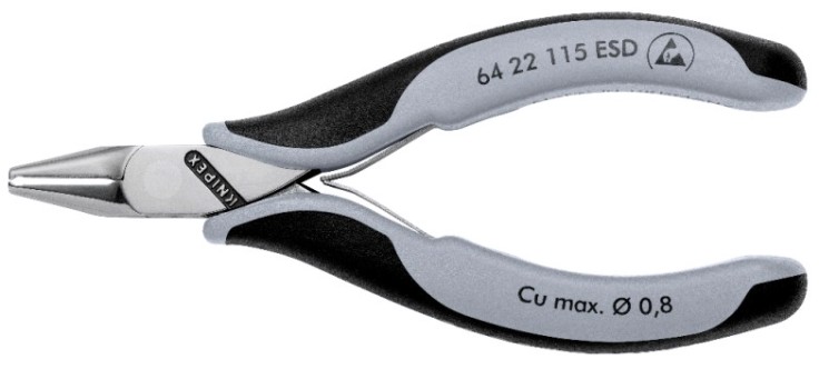 Кусачки KNIPEX KN-6422115ESD торцевые для электроники, маленькая фаска