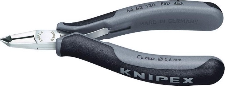 Кусачки торцевые для электроники KNIPEX 6462120ESD 120 мм [KN-6462120ESD]
