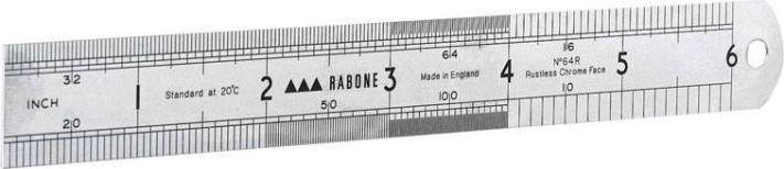 Линейка металлическая STANLEY 150 мм 0-35-400 [0-35-400]