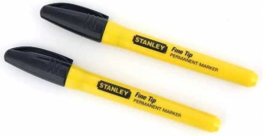 Маркер STANLEY ® 0-47-316 с заостренным наконечником (цвет черный, 2 шт) [0-47-316]