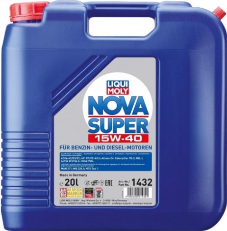Масло дизельное LIQUI MOLY SAE 15W40 Nova Super 20 л 1432 [1432]