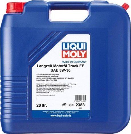 Масло дизельное LIQUI MOLY SAE 5W30 Langzeit-Motoroil Truck FE 20 л 2383 синтетическое [2383]