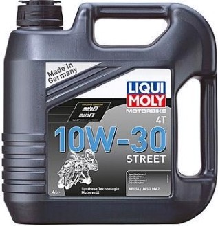 Масло для мотоциклов LIQUI MOLY SAE 10W30 Motorbike 4T Street 4 л 1688 синтетическое [1688]