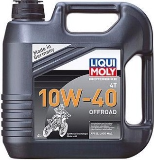 Масло для мотоциклов LIQUI MOLY SAE 10W40 Motorbike 4T Offroad 4 л 3056 синтетическое [3056]