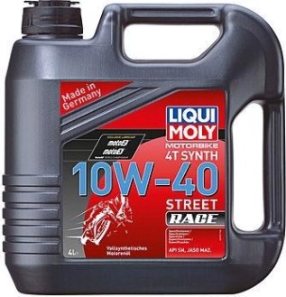 Масло для мотоциклов LIQUI MOLY SAE 10W40 Motorbike 4T Synth Street Race 4 л 20754 синтетическое [20754]