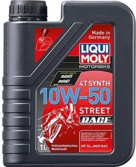 Масло для мотоциклов LIQUI MOLY SAE 10W50 Motorbike 4T Synth Street Race 1 л 3982 синтетическое [1502/3982]