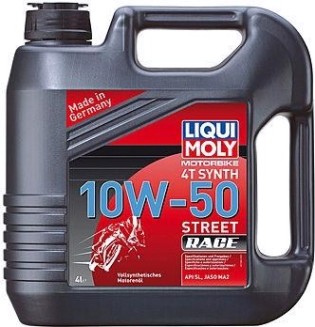 Масло для мотоциклов LIQUI MOLY SAE 10W50 Motorbike 4T Synth Street Race 4 л 7508 синтетическое [1686/7508]
