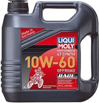 Масло для мотоциклов LIQUI MOLY SAE 10W60 Motorbike 4T Synth Offroad Race 4 л 3054 синтетическое [3054]