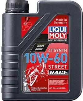 Масло для мотоциклов LIQUI MOLY SAE 10W60 Motorbike 4T Synth Street Race 1 л 1525 синтетическое [1525]