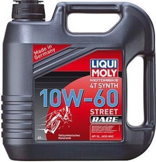 Масло для мотоциклов LIQUI MOLY SAE 10W60 Motorbike 4T Synth Street Race 4 л 1687 синтетическое [1687]