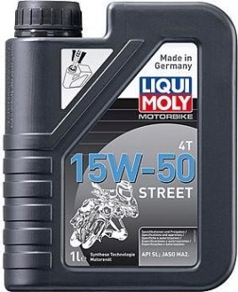 Масло для мотоциклов LIQUI MOLY SAE 15W50 Motorbike 4T Street 1 л 2555 синтетическое [2555]