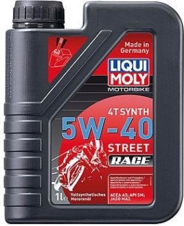 Масло для мотоциклов LIQUI MOLY SAE 5W40 Motorbike 4T Synth Street Race 1 л 2592 синтетическое [2592]