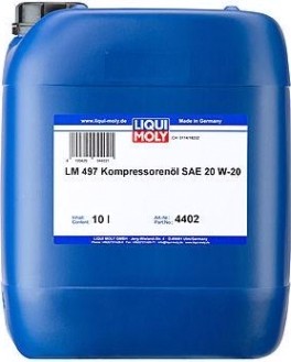 Масло компрессорное LIQUI MOLY LM 497 Kompressorenoil 20W20 (VG-68) 10 л 4402 синтетическое [4402]