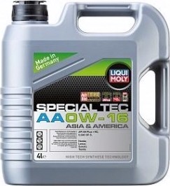 Масло моторное LIQUI MOLY SAE 0W16 Special Tec AA 4 л 21327 синтетическое [21327]