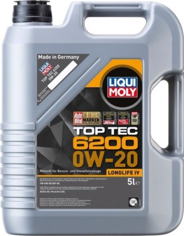 Масло моторное LIQUI MOLY SAE 0W20 Top Tec 6200 5 л 20789 синтетическое [20789]