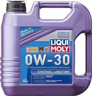 Масло моторное LIQUI MOLY SAE 0W30 Synthoil Longtime 4 л 7511 синтетическое [7511]
