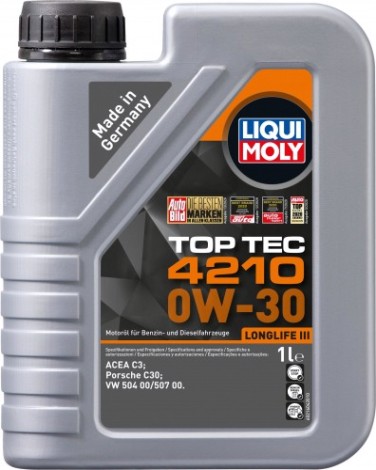 Масло моторное LIQUI MOLY SAE 0W30 Top Tec 4210 1 л 21604 синтетическое [21604]
