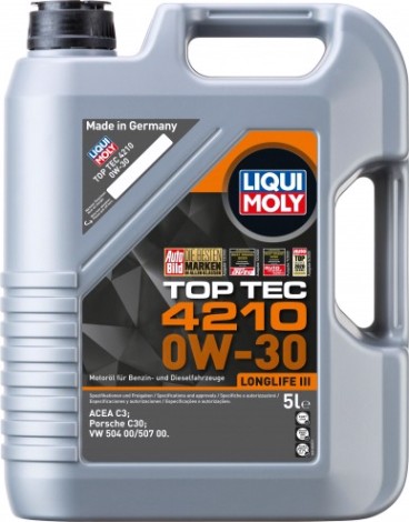 Масло моторное LIQUI MOLY SAE 0W30 Top Tec 4210 5 л 21605 синтетическое [21605]