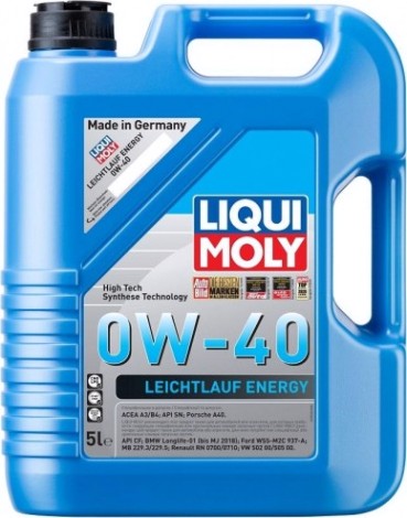 Масло моторное LIQUI MOLY SAE 0W40 Leiсhtlauf Energy 5 л 39036/21223 синтетическое [39036/21223]