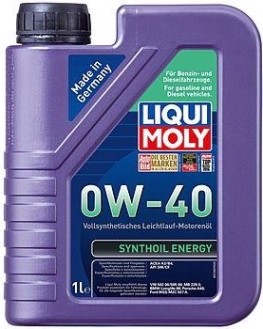 Масло моторное LIQUI MOLY SAE 0W40 Synthoil Energy 1 л 1922 синтетическое [9514/1922]