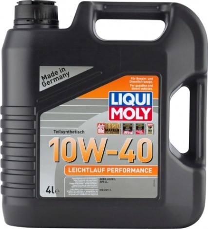 Масло моторное LIQUI MOLY SAE 10W40 Leichtlauf Performance 4 л 8998 полусинтетическое [8998]