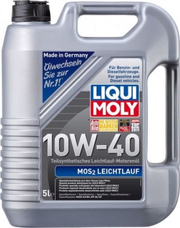 Масло моторное LIQUI MOLY SAE 10W40 MoS2 Leichtlauf 5 л 1931/2184 полусинтетическое [2184/1931]